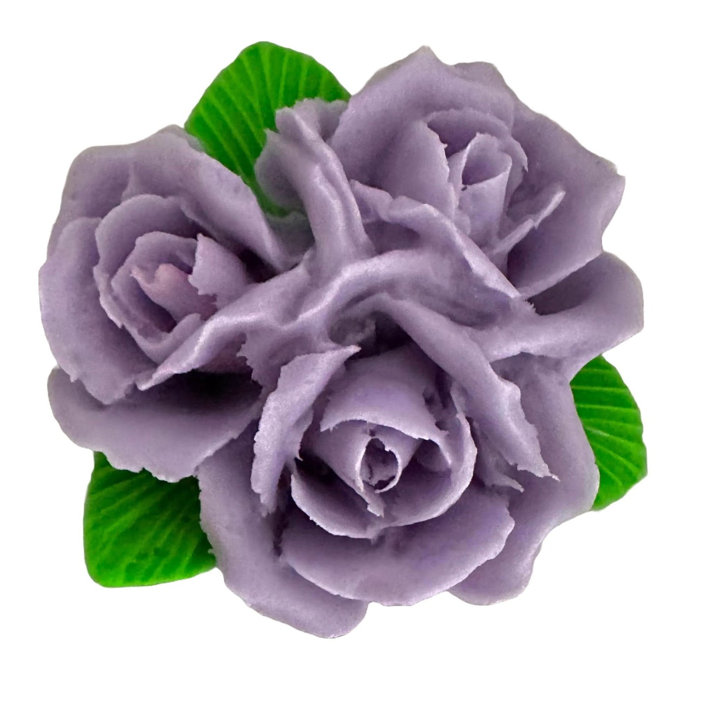 Spiselig sukkerdekoration, Buket lilla roser Dekorationer fra Sugar Paste Nati Shop