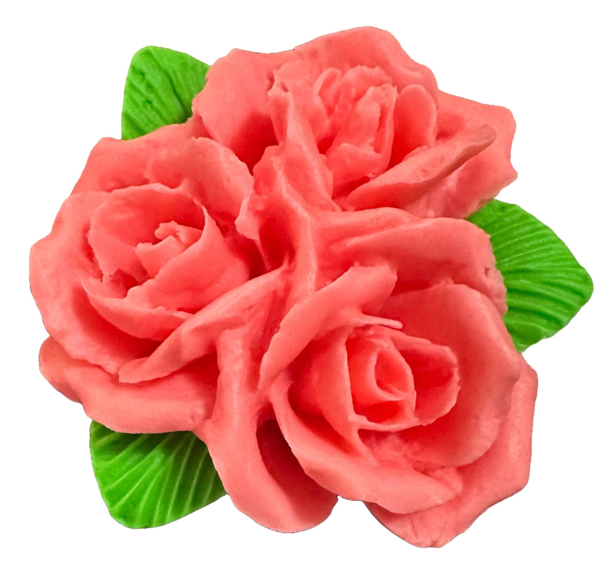 Spiselig sukkerdekoration, Buket lyserøde roser Dekorationer fra Sugar Paste Nati Shop