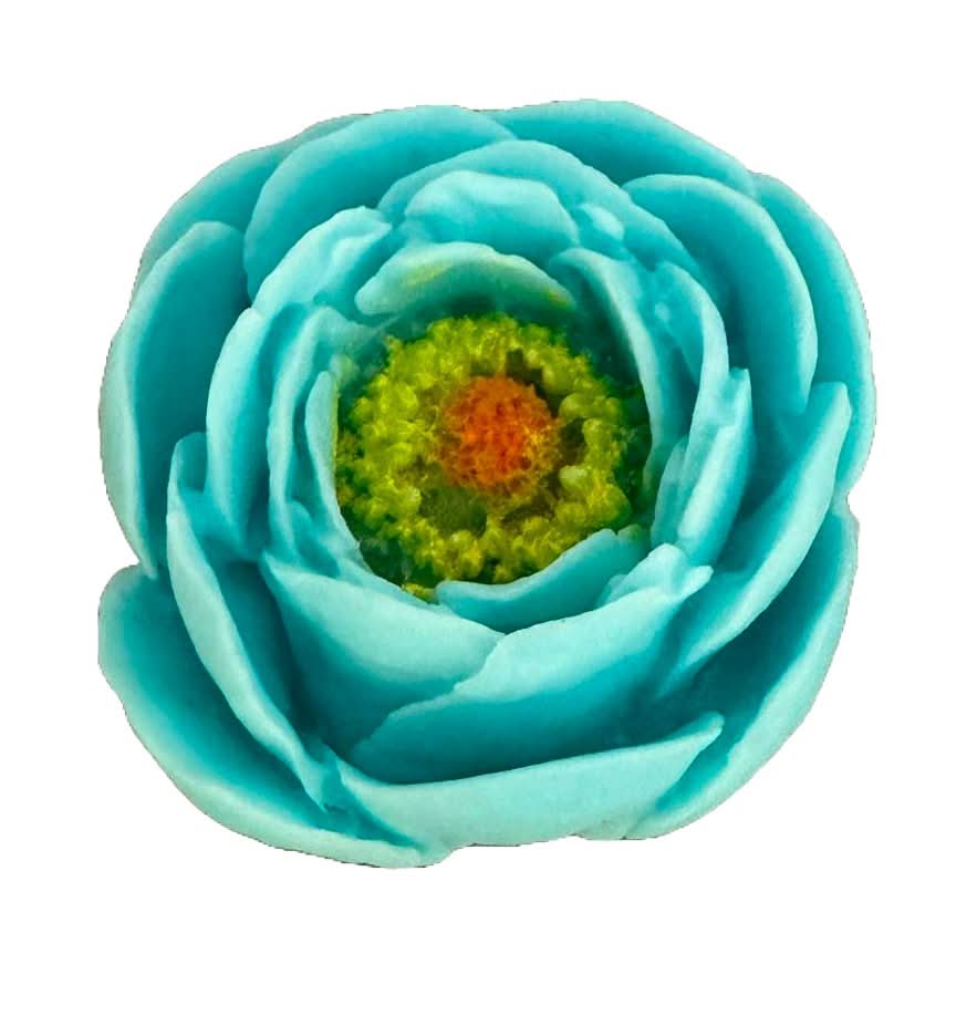 Spiselig sukkerdekoration, Blue Peony Sugar Paste Decorations Nati Shop