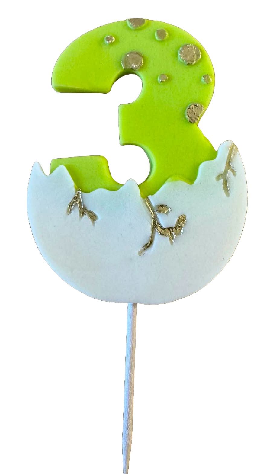 Spiselig sukkerdekoration, Digit 3 Sugar Paste Decorations Nati Shop