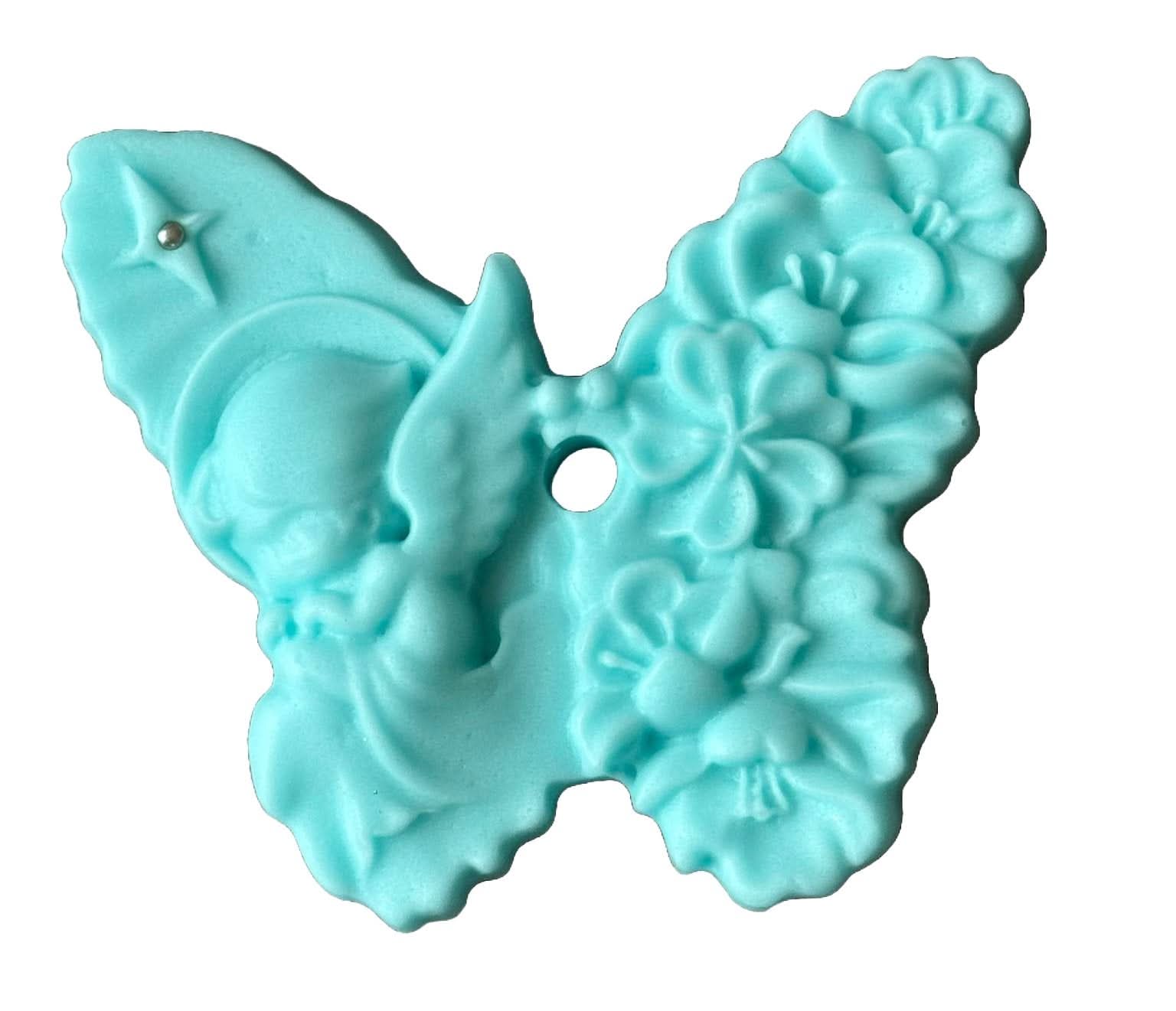 Spiselig sukkerdekoration, Sommerfugl med engledekorationer fra Sugar Paste Nati Shop