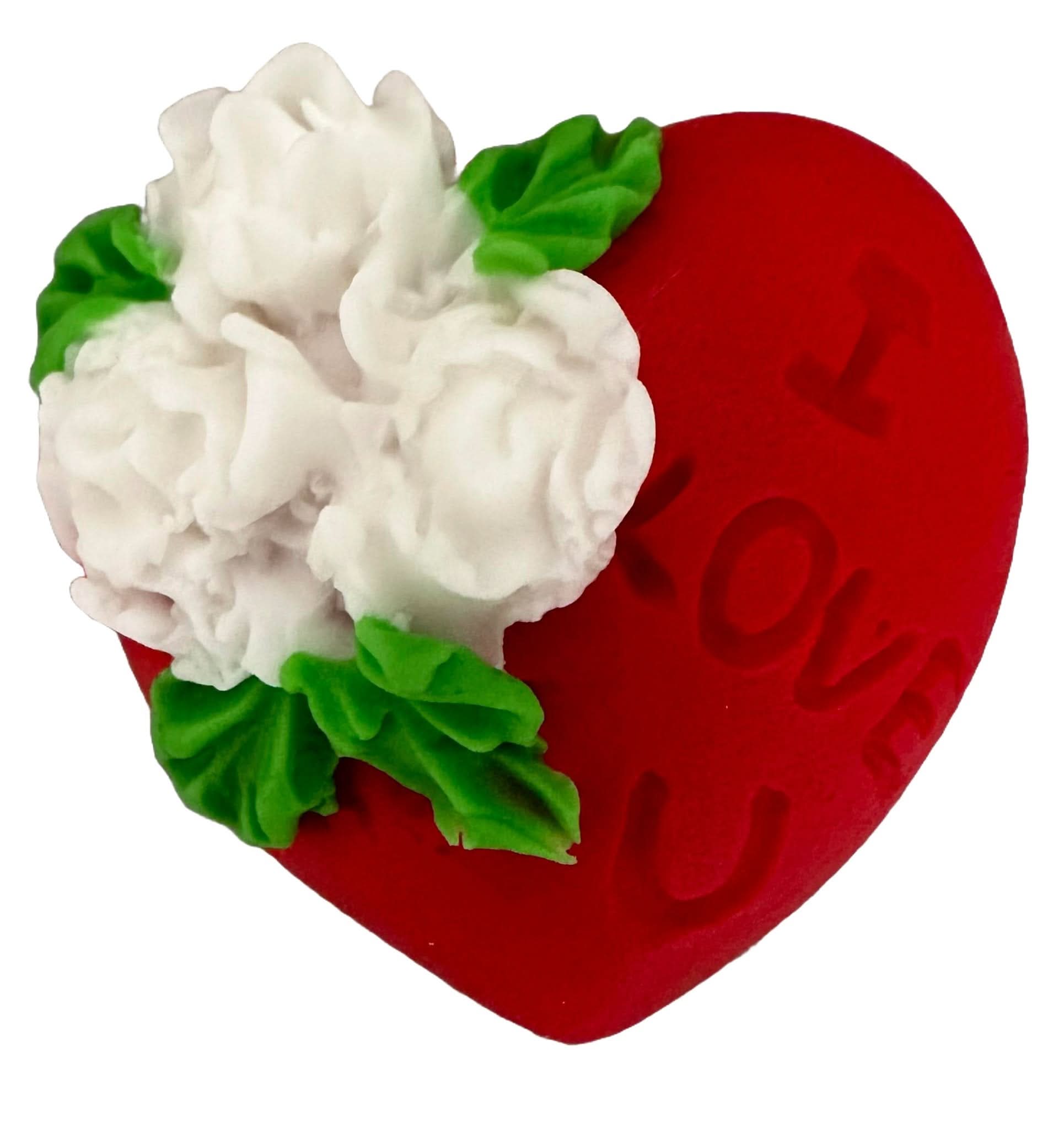 Spiselig sukkerdekoration, Hjerte "I love you" Dekorationer fra Sugar Paste Nati Shop