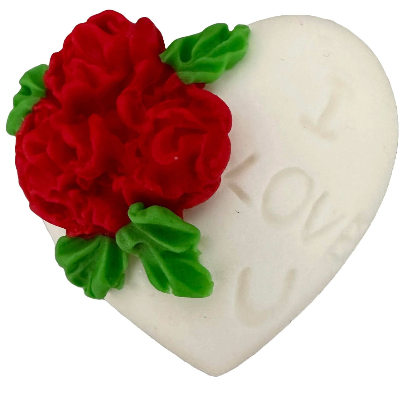 Spiselig sukkerdekoration, Hjerte "I love you" Dekorationer fra Sugar Paste Nati Shop