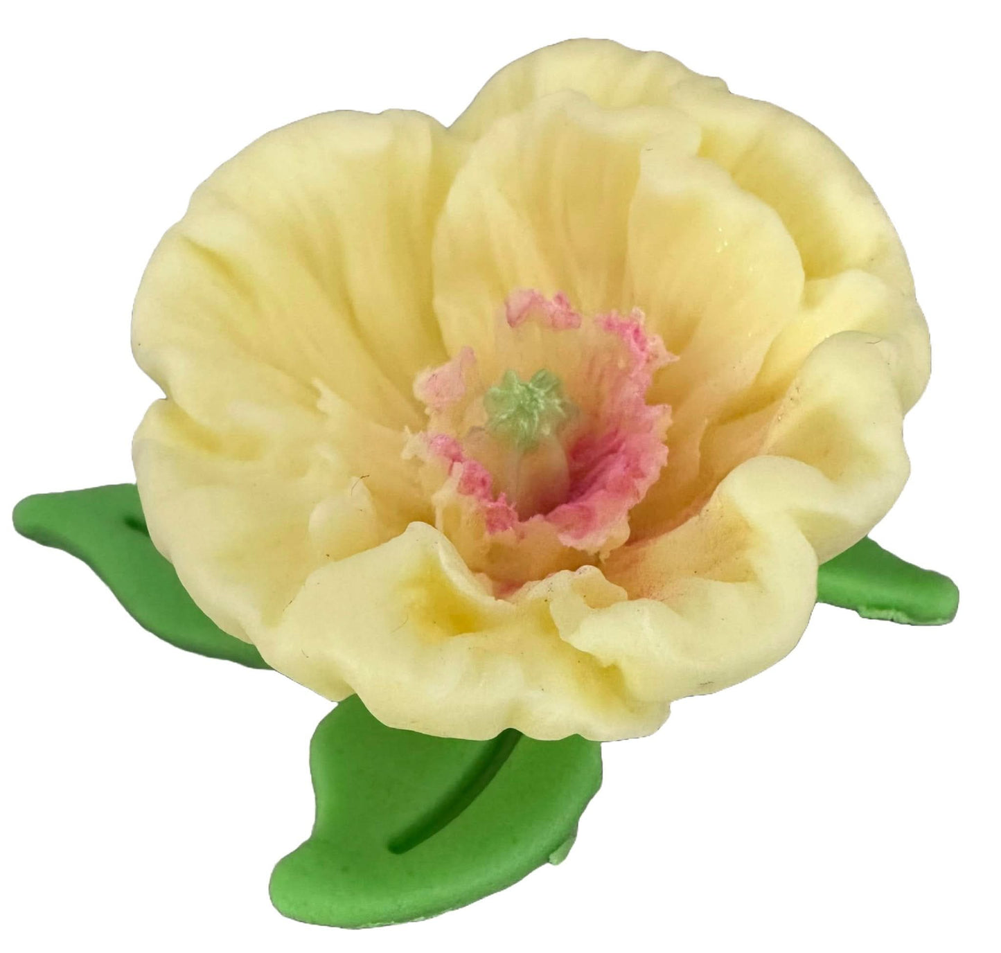 Spiselig sukkerdekoration, Gul tulipanpynt fra Sugar Paste Nati Shop