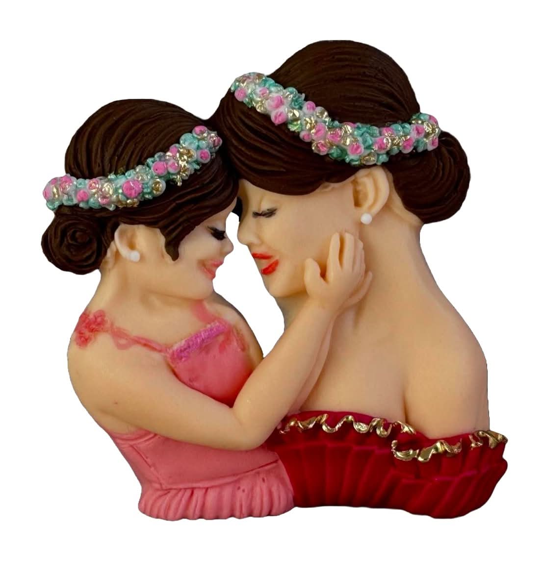 Spiselig sukkerdekoration, Mor og datter dekorationer fra Sugar Paste Nati Shop