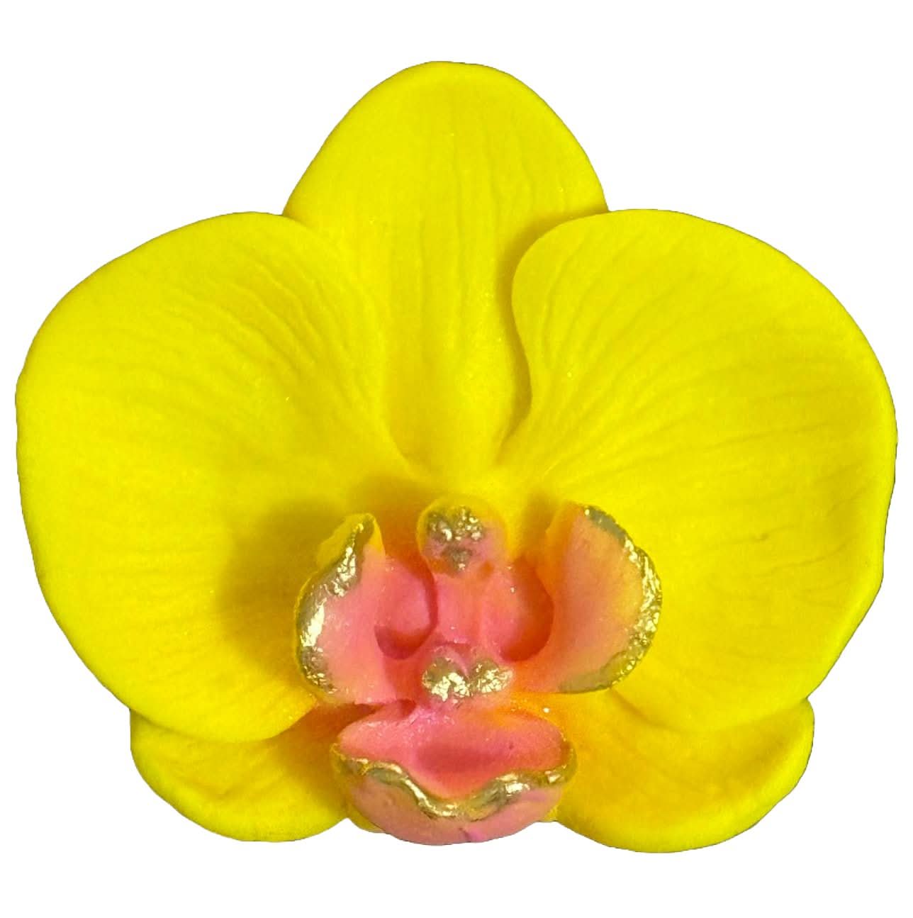 Spiselig sukkerdekoration, Gul Orchid Sugar Paste Decorations Nati Shop