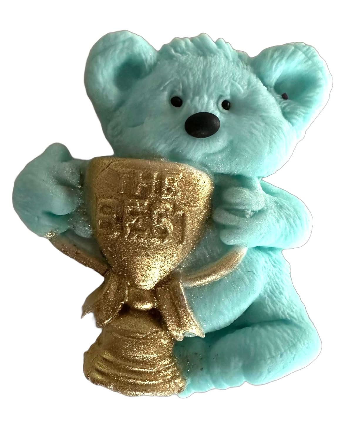 Spiselig sukkerdekoration, blå bamse Dekorationer fra Sugar Paste Nati Shop