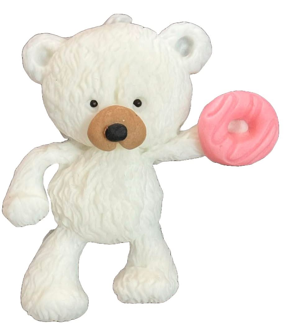 Spiselig sukkerdekoration, Bjørn med donutdekorationer fra Sugar Paste Nati Shop