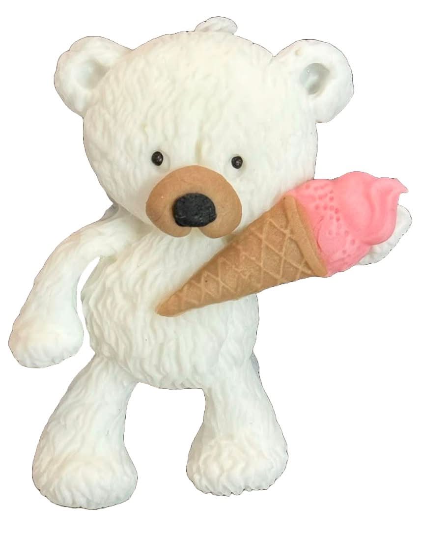 Spiselig sukkerdekoration, Bjørn med is Dekorationer fra Sugar Paste Nati Shop