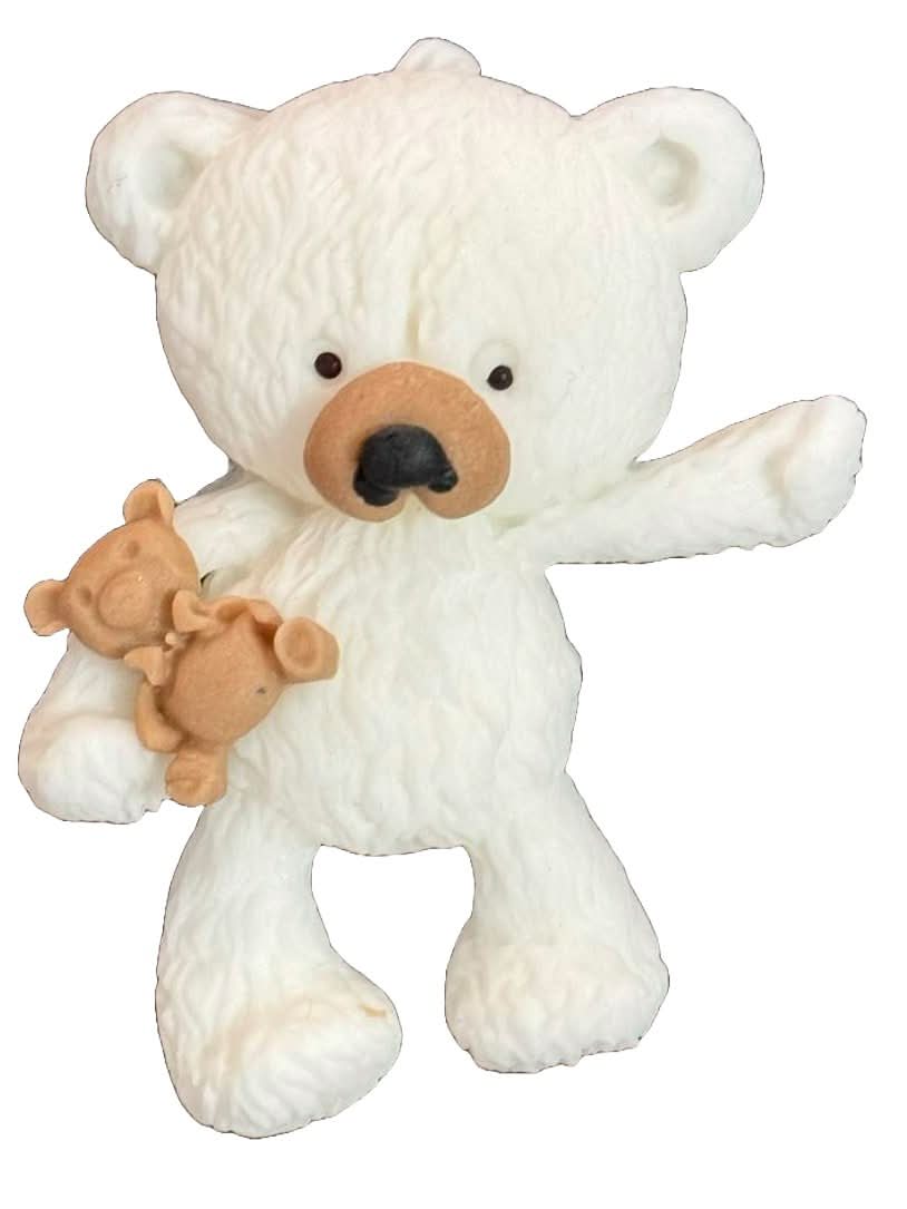 Spiselig sukkerdekoration, Bamse med legetøjsdekorationer fra Sugar Paste Nati Shop