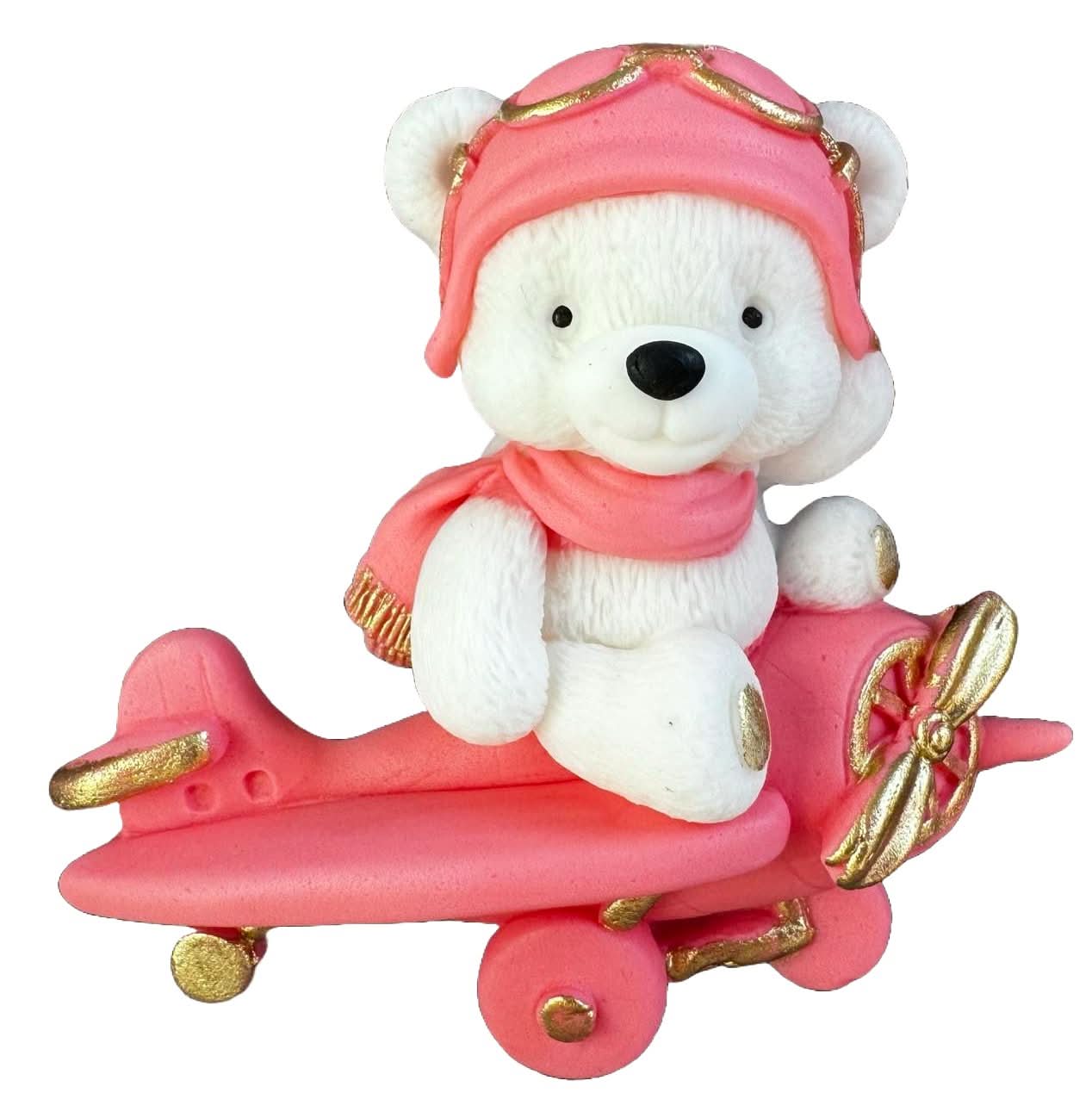 Spiselig sukkerdekoration, Bjørn i flyet Dekorationer fra Sugar Paste Nati Shop