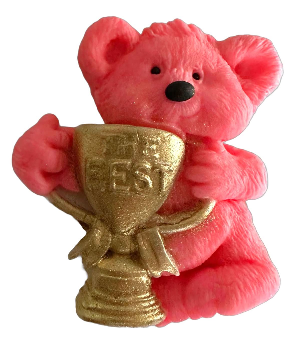 Spiselig sukkerdekoration, Pink Teddy Bear Sugar Paste Decorations Nati Shop