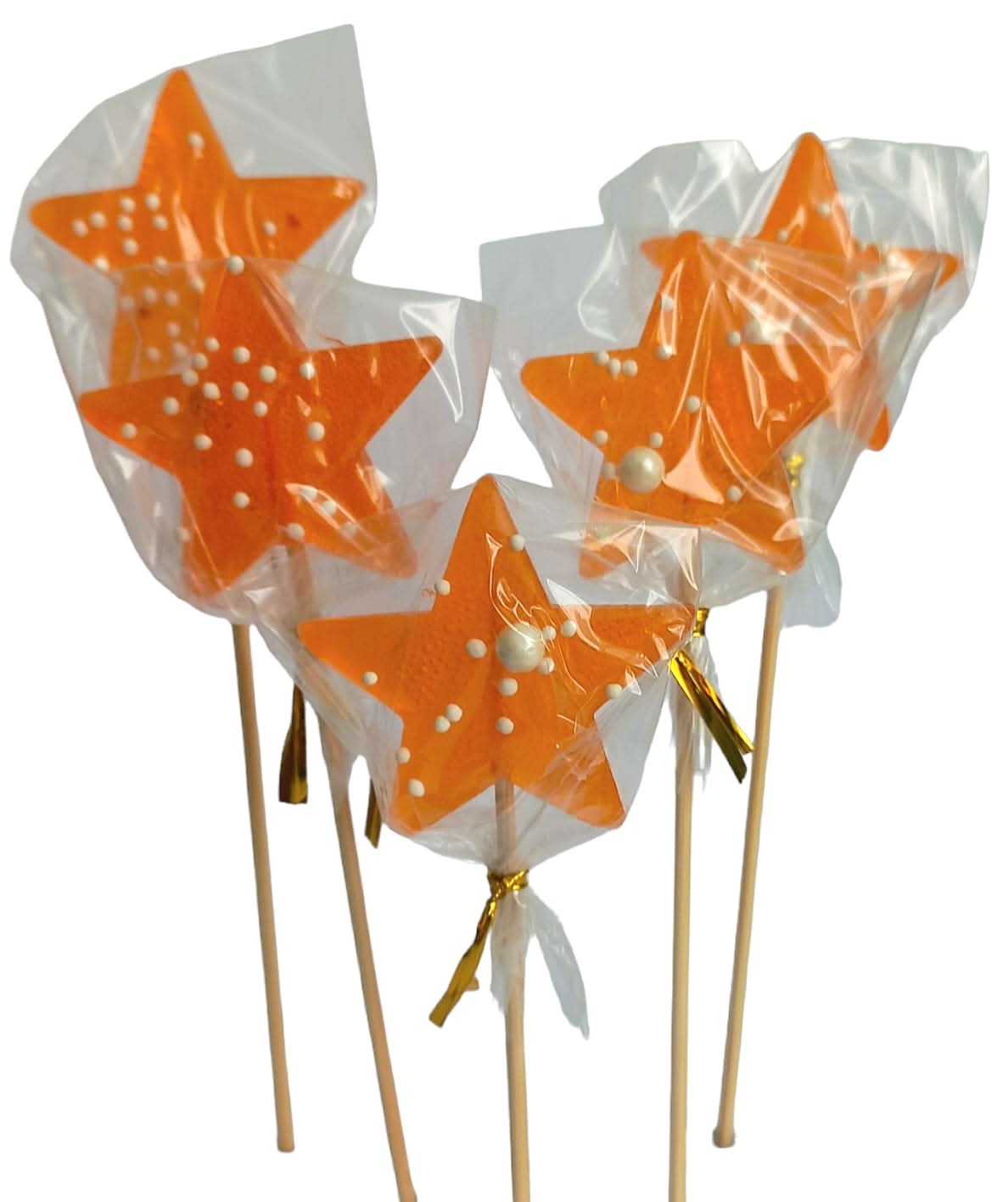 Spiselig sukkerdekoration, isomalt, orange, 1 stk. Dekorationer fra Sugar Paste Nati Shop