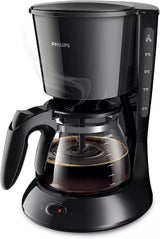 PHILIPS Café Gaia Filter Espressomaskine - Termokande i rustfrit stål, Anti-drypsystem, Intens Aroma, Auto-Off, 1300ml, Sort (HD7546/20)