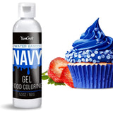 Gel-madfarve - højkoncentreret gel-madfarve til kager, bagning, påskeæg, drikkevarer - Sukkerfri madfarve til fondant, glasur, slim, kagepynt (rød fløjl, 150 g)