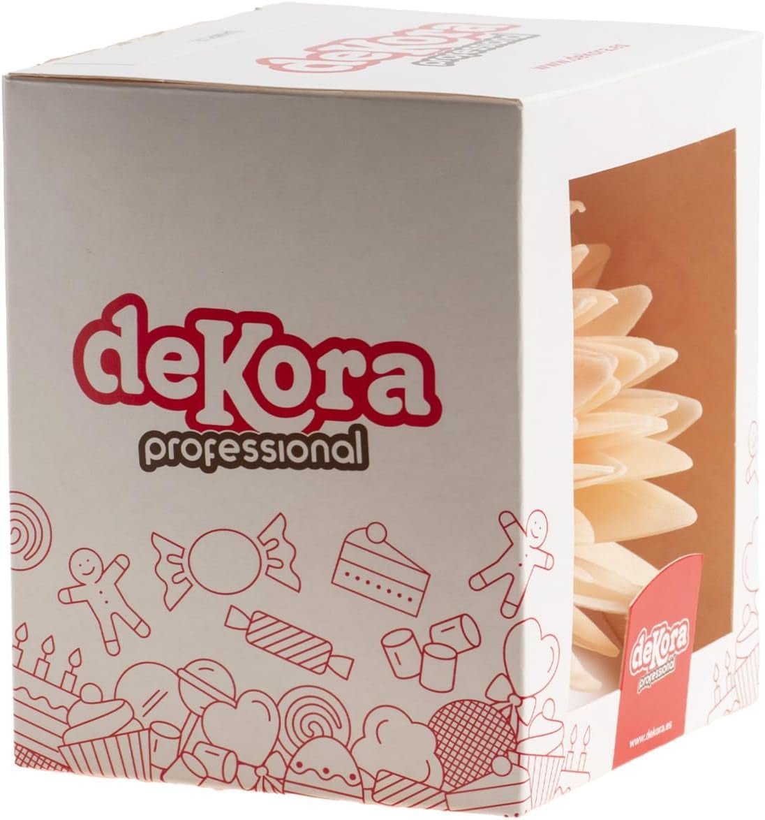 dekora - 12,5 cm Kæmpeblomst - Efterårsdahlia - Glutenfri, Laktosefri, Vegansk - Kagepynt til bryllupper, fødselsdage og desserter - Nem at bruge Naty Shop Sugarpaste