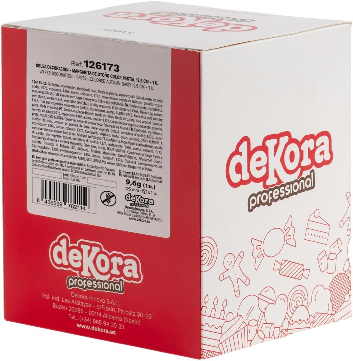 dekora - 12,5 cm Kæmpeblomst - Efterårsdahlia - Glutenfri, Laktosefri, Vegansk - Kagepynt til bryllupper, fødselsdage og desserter - Nem at bruge Naty Shop Sugarpaste