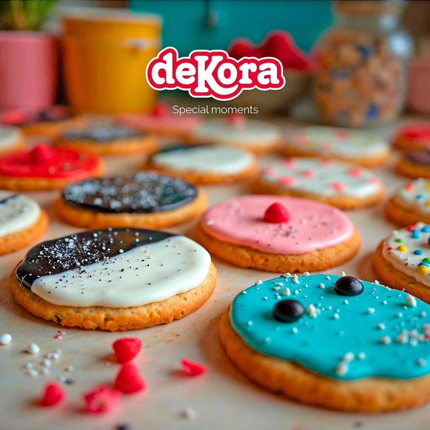 Dekora - Hvid sugarpaste fondant 150g - Perfekt til kager og bagepynt - Gluten- og laktosefri - Vaniljesmag - Blød, fleksibel og nem at forme til kreative dekorationer Naty Shop Sugarpaste