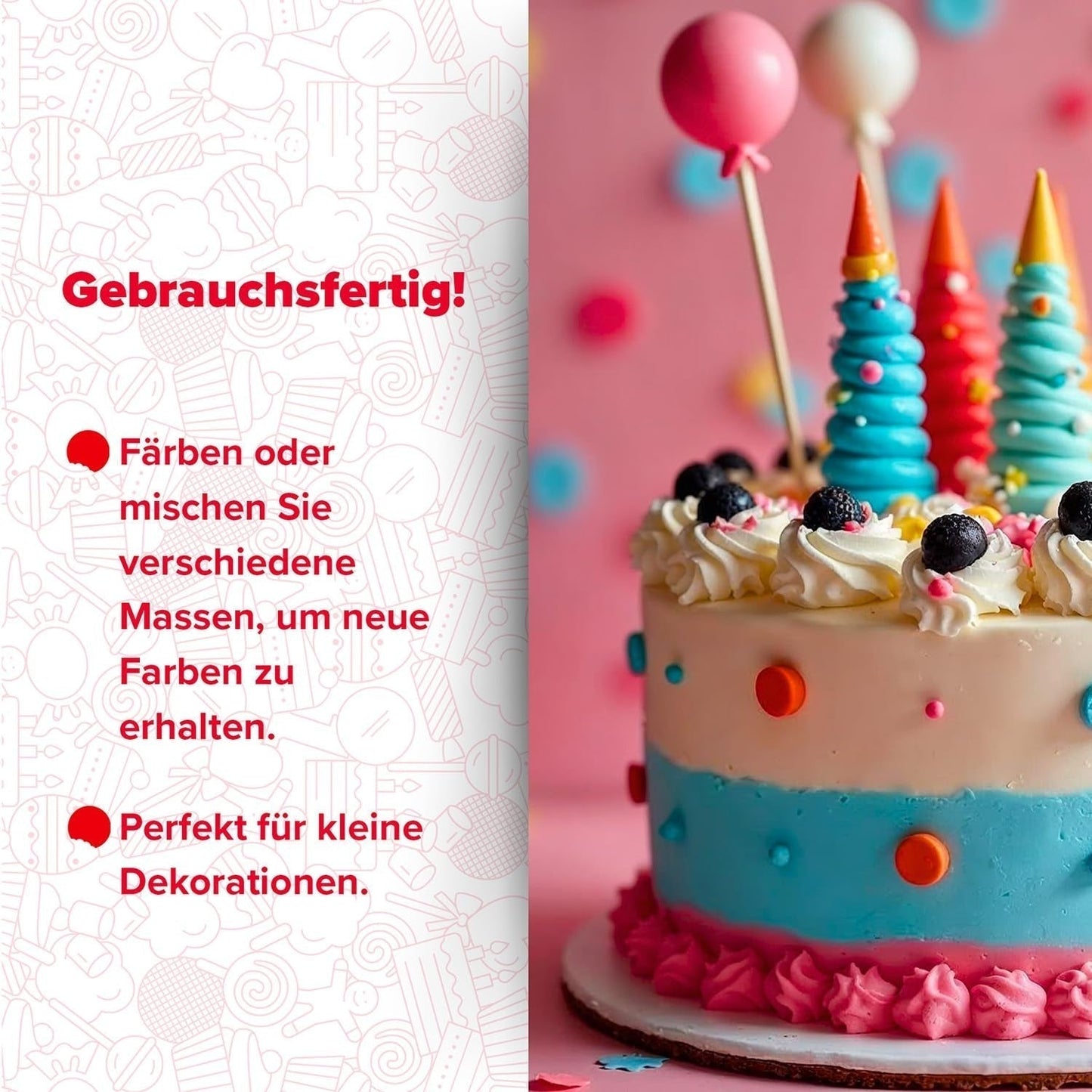 Dekora - Hvid sugarpaste fondant 150g - Perfekt til kager og bagepynt - Gluten- og laktosefri - Vaniljesmag - Blød, fleksibel og nem at forme til kreative dekorationer Naty Shop Sugarpaste