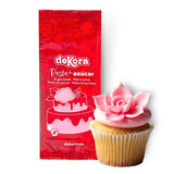 Dekora - Hvid sugarpaste fondant 150g - Perfekt til kager og bagepynt - Gluten- og laktosefri - Vaniljesmag - Blød, fleksibel og nem at forme til kreative dekorationer Naty Shop Pink Sugarpaste