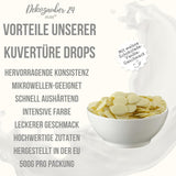 Dekozauber24 couverture dråber, hvide, 500 g, med hvid chokolade og vaniljesmag, Deco Melts chips, mikroovnsikker, til cake pops, kager, tærter, tærter, dryp eller glasur Naty Shop Sugarpaste