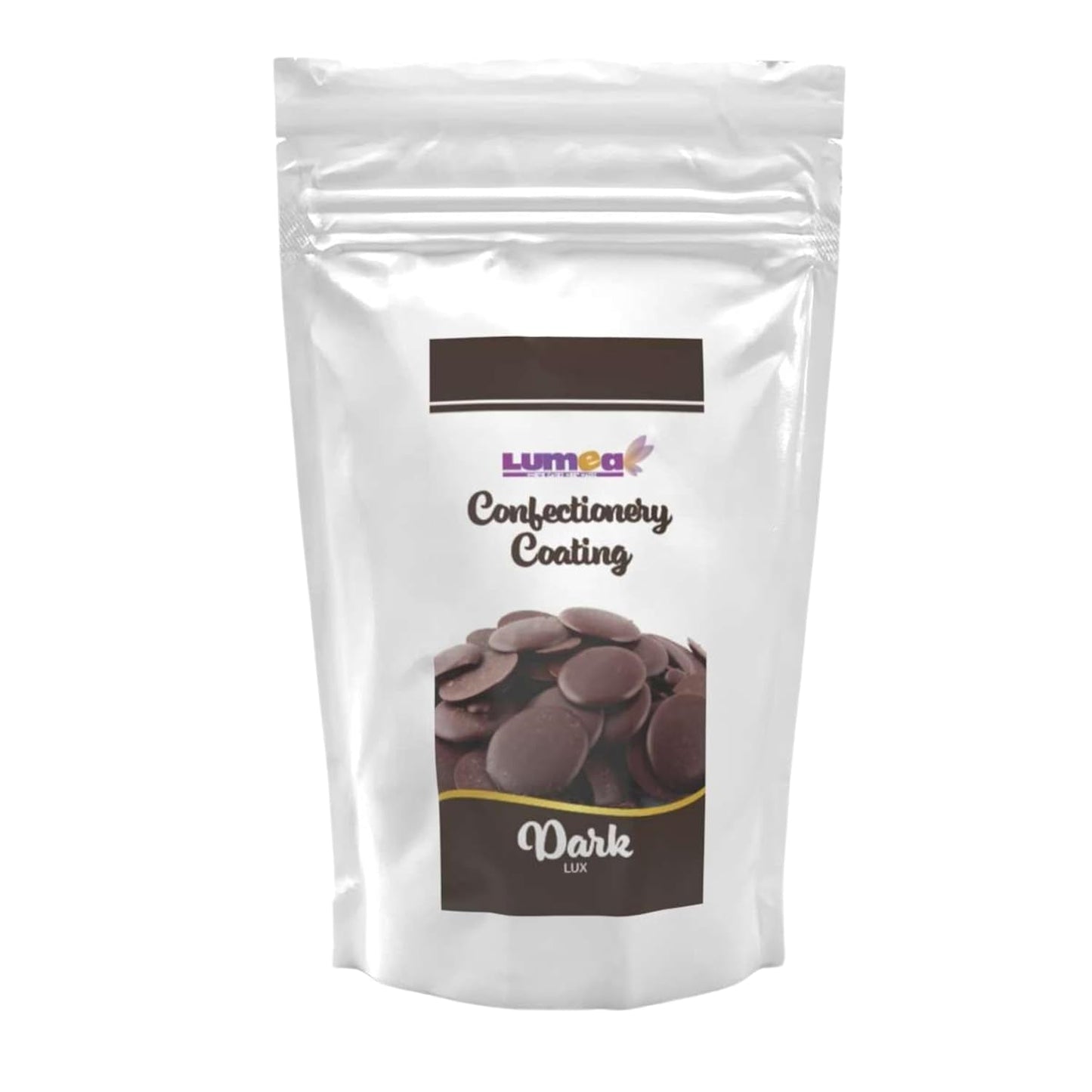 Dekozauber24 couverture dråber, hvide, 500 g, med hvid chokolade og vaniljesmag, Deco Melts chips, mikroovnsikker, til cake pops, kager, tærter, tærter, dryp eller glasur Naty Shop sukkerpasta Mørkebrun