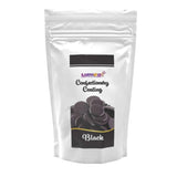 Dekozauber24 couverture dråber, hvide, 500 g, med hvid chokolade og vaniljesmag, Deco Melts chips, mikroovnsikker, til cake pops, kager, tærter, tærter, dryp eller glasur Naty Shop Sugarpaste Black