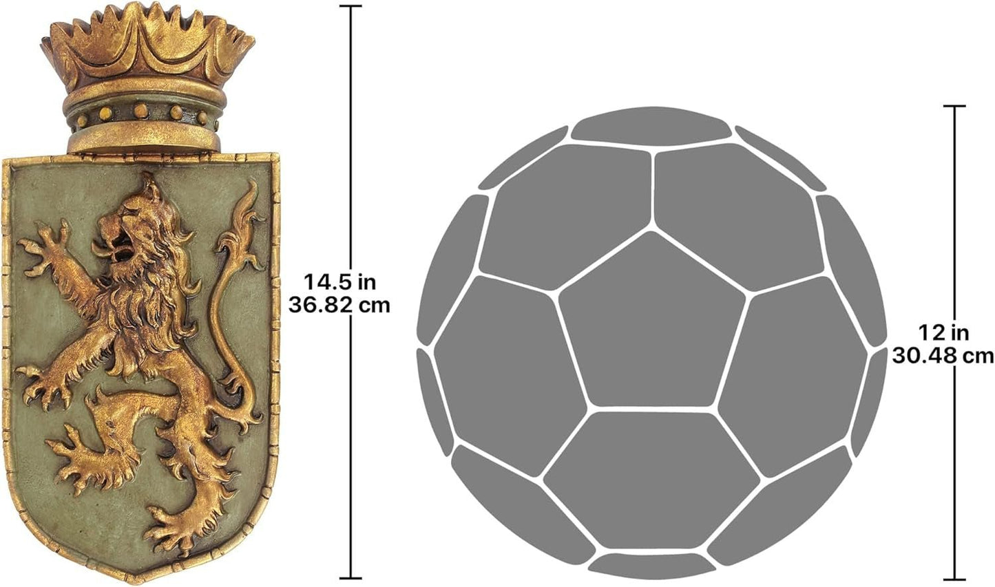 Design Toscano Middelalderskjold Lodret løve, vægskulptur Statuetter og skulpturer Naty Shop