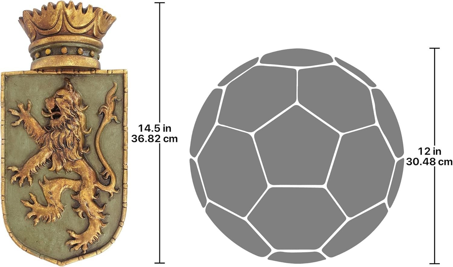 Design Toscano Middelalderskjold Lodret løve, vægskulptur Statuetter og skulpturer Naty Shop