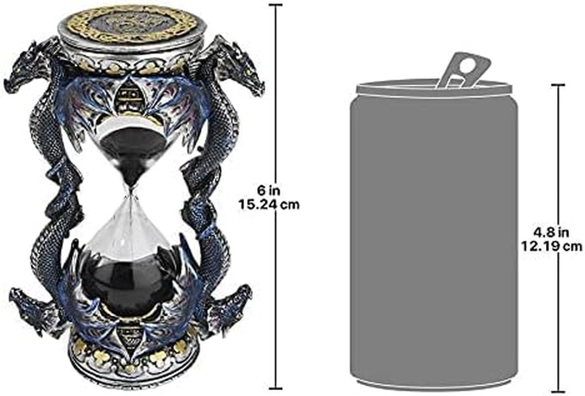 Design Toscano timeglasstatue med gotisk dekoration, polyresin, fuld farve, 15 cm statuetter og skulpturer Naty Shop