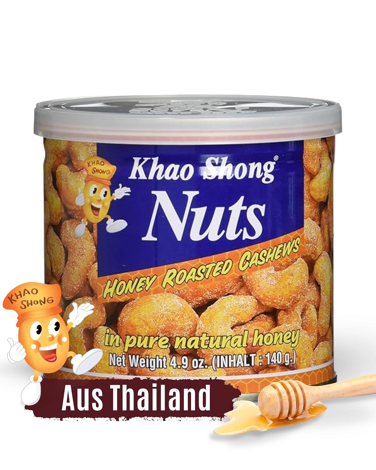 Khao Shong stegte grønne ærter med wasabi, sprøde ærter i en krydret dej, et fedtfattigt alternativ til nødder, medium krydret, 1 dåse på 140 g | 140 g (1 pakke)