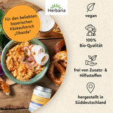 Herbaria Obazd er! bio 90g M-Dose – Bio-Gewürzmischung bayerischen Biergartenklassiker Obazda – for Brotaufstriche, Käsegerichte, Käsefondue – Raclette Gewürz - i nachhaltiger Aromaschutz-Dose