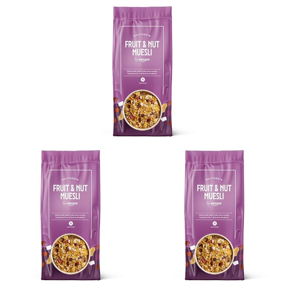 Müsli med frugt og nødder fra Amazon, 750g