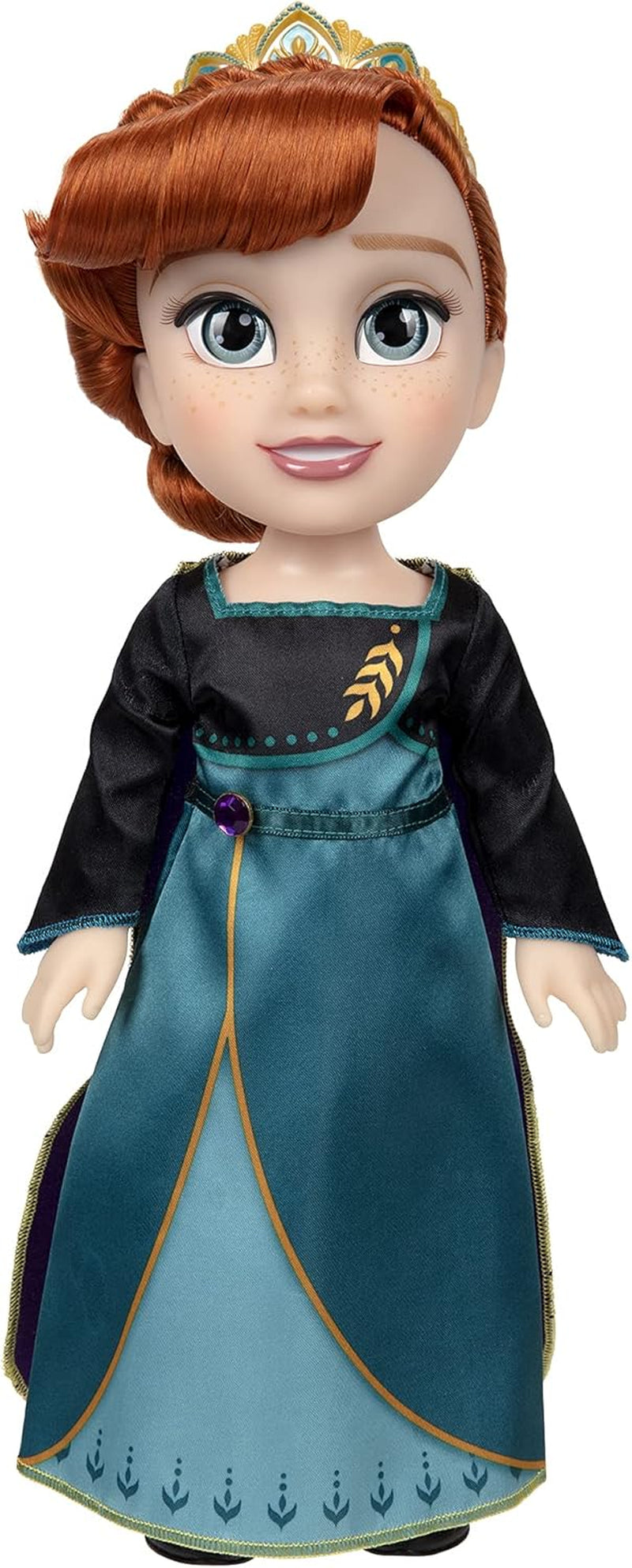 Disney Frozen 2 Anna Doll - en 35 cm høj poserbar dukke i en ikonisk modekjole med Arendelle-emblem og et diadem for ekstra sjov, til piger fra 3 år og opefter