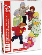 Hape E3401 Four Seasons House, møbleret og E3500 - Dukkefamilie, lys hud