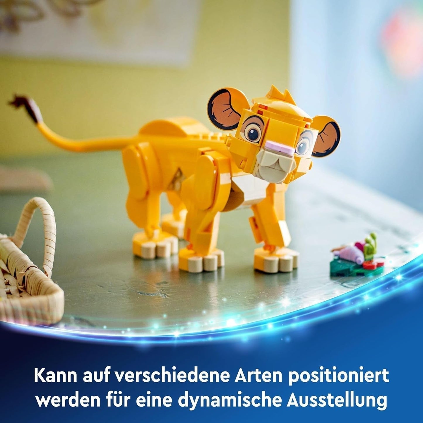 LEGO Ç€ Disney Simba, løvernes kongens unge, byggelegetøj til børn, fantasilegesæt med løvefiguren, fed gaveide til piger og drenge fra 6 år, børnelegetøj 43243 Byggesæt Beuche den LEGO-Store