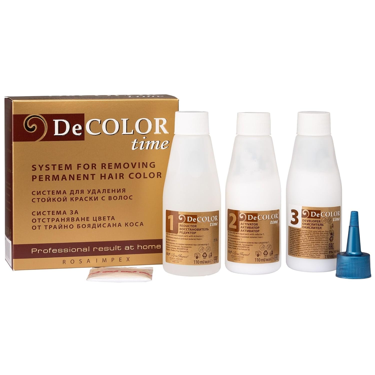DeColor Time Hårfarvesystem | fjernelse af hårfarve | bring din naturlige hårfarve tilbage | fjernelse af malet farve | 330 ml Naty Shop hårfarve Standard titel