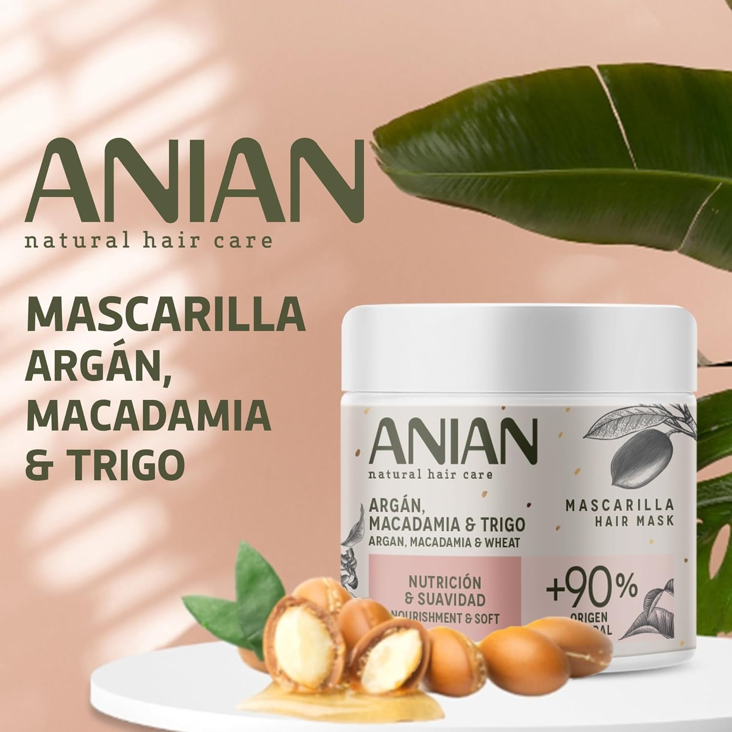 ARGÁN nutrition y suavidad mascarilla 350 ml Hårmaske Naty Shop