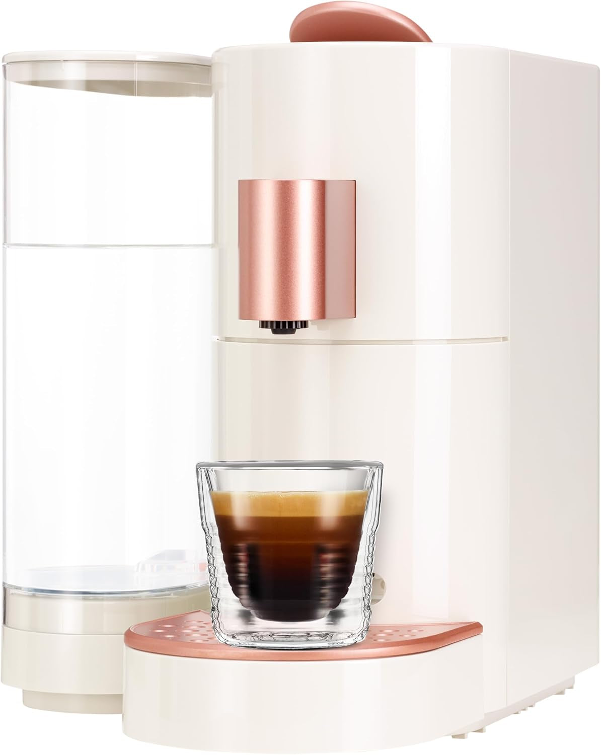 K-FEE TWINS II kapsel espressomaskine til kaffe, te og kakao | Espressomaskine til store kopper | Hurtig opvarmning | 2,3 l vandtank | 19 takter | Sort-kobber