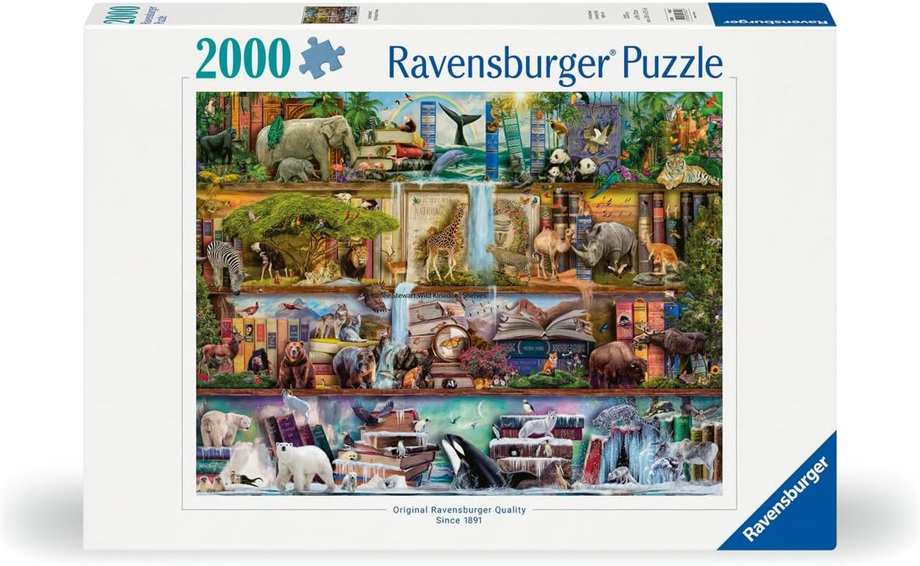 Ravensburger Puzzle 16652 - World of Large Animals - 2000 brikker puslespil til voksne og børn i alderen 14+, designet af Aimee Stewart Puzzle Naty Shop