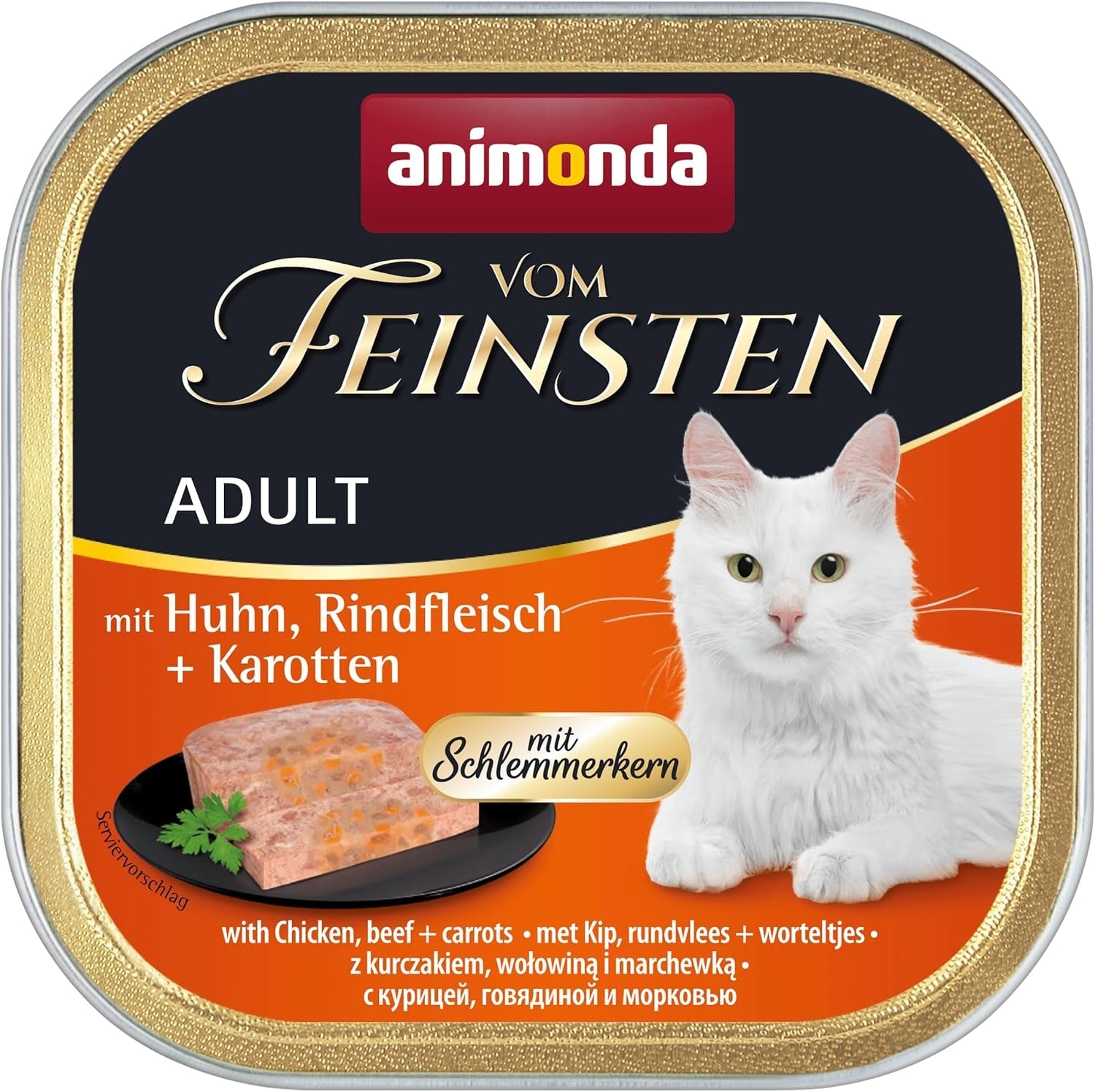 animonda Vom Feinsten Vådfoder til voksne katte, kyllingesort, 6 x 100 g