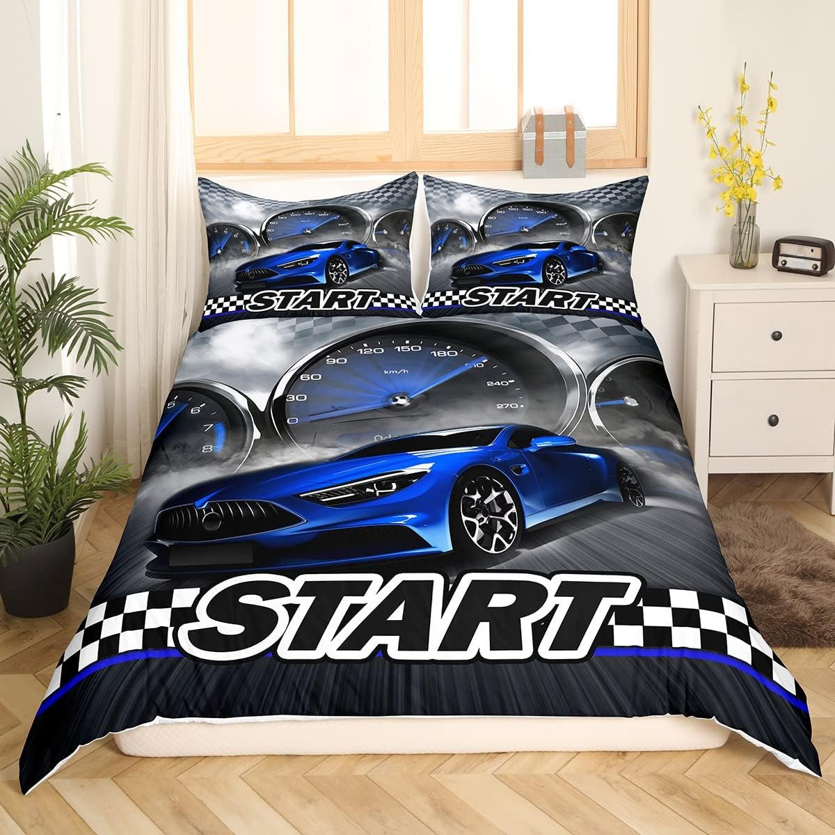 Jungen Cartoon Auto Sengetøj Sæt 135X200,Kinder Bau Fahrzeuge Tröster Abdeckung Für Kind Kleinkind Teens,Dinosaurier Bettbezug,Traktor Maschinerie Bagger Bettdecke Abdeckung,Lkw Autos Bedtuchen Naty Shop Multi 4 155*220+80*80*1