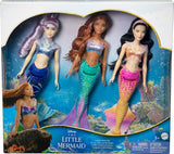 Mattel DISNEY Arielle Havfruen - Sæt med Mala, Karina og Arielle, unikke outfits og frisurer, til fantasifuld leg og indsamling, for børn fra 3 år og opefter, HND29 Naty Shop Dolls
