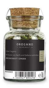 Ankerkraut Oregano Gewürz, tørret gerebelt, perfekt til pizzasuppe tomat og fisk, Kräuter zum Würzen, middelhavsküche für zu Hause, Lecker Kochen, 20g im Korkenglas