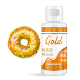 Fettlösliche Lebensmittelfarbe Für Schokolade - 60Ml Ölbasis Lebensmittelfarben Für Fondant, Torten Dekoration, Backen - Flüssige Food Coloring Für Kakaobutter, Buttercream, Kuchen (Schwarz) Naty Shop Gold