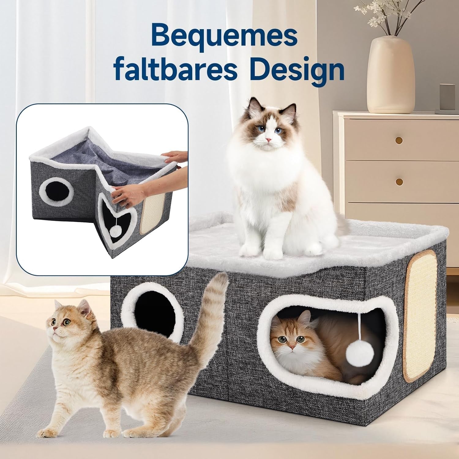 Tæpper og møbler, kæledyr, huler og huse, katte, senge til katte, katte - senge, madrasser
