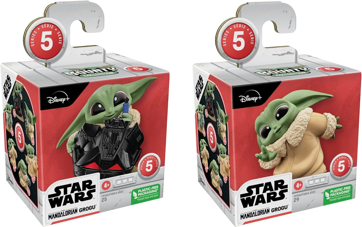 Star Wars Hasbro Bounty Collection Series 5, Grogu Figures 2-pack, Hjelmspil, Peek-a-Boo spil, 4+ år gammelt legetøj, 5,5 cm, Multi, F5941 Action Figures Naty Shop