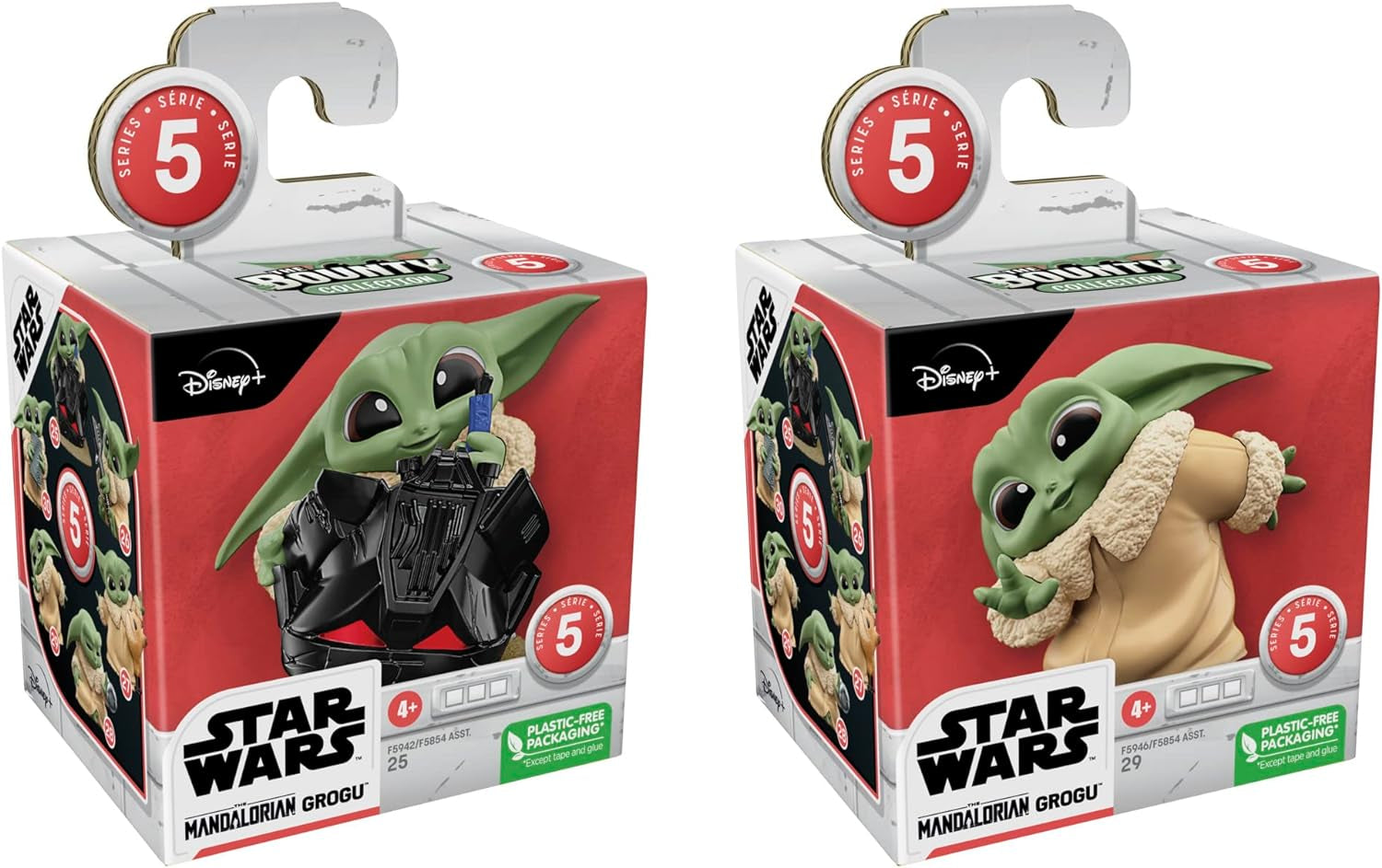 Star Wars Hasbro Bounty Collection Series 5, Grogu Figures 2-pack, Hjelmspil, Peek-a-Boo spil, 4+ år gammelt legetøj, 5,5 cm, Multi, F5941 Action Figures Naty Shop