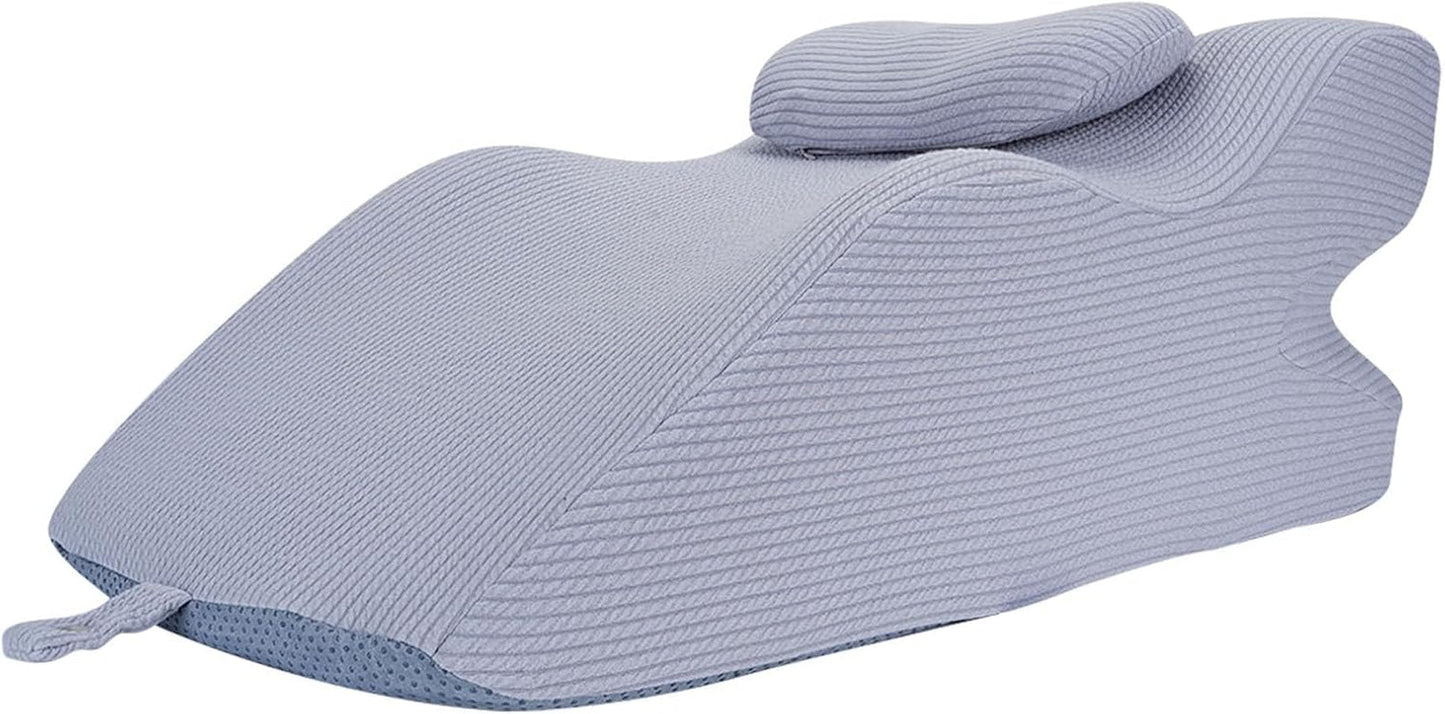 Læsepude til seng og sofa, Fjerpude, Memory Foam Sengepude, Sidesovepude, Ergonomisk rygstøttepude til at læse og se tv