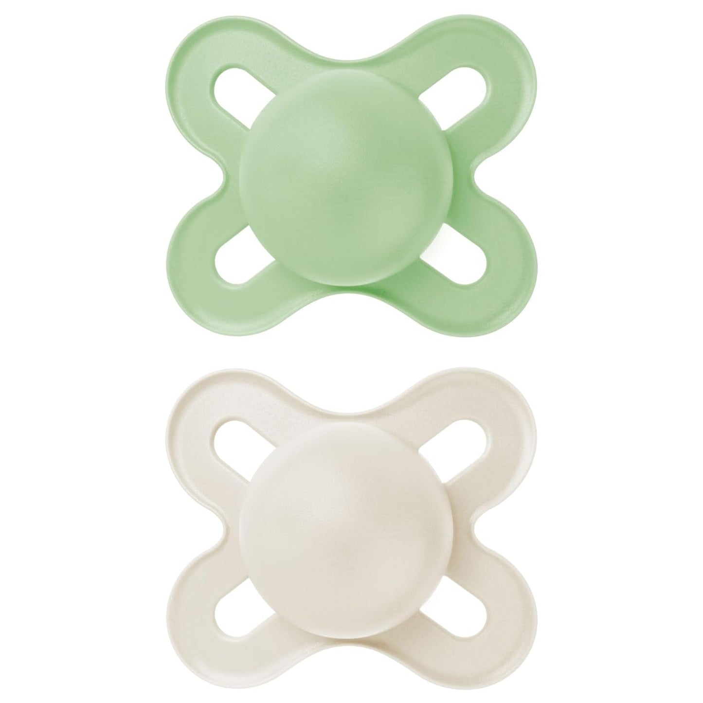 MAM Baby sut 0-2 Måneder Symmetrisk Flad Fleksibel Nippel Blød Silikone Nem at bruge Med Selvsteriliserende Æske Original Neutral Mat 2 Stk